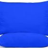 Home polycotton plain pillowcases, pillowcase double pack of 2 pillow cover standard size 50 x 75 cm, breathable, stain and wrinkle resistant envelope pillowcase cover royal blue
